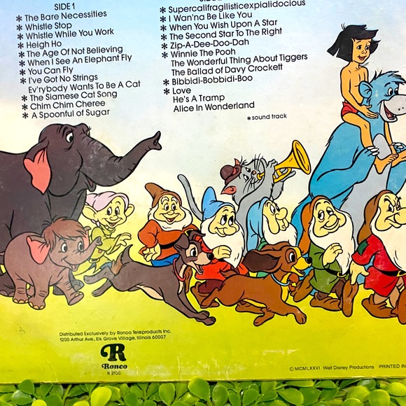 WALT DISNEY 1976 THE GREATEST HITS OF WALT DISNEY VINYL RECORD 24 SONGS RONCO - Picture 3 of 15